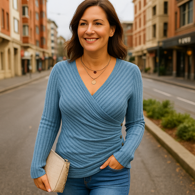 ELIZABETH TUMMY TUCK LONG SLEEVE TOP