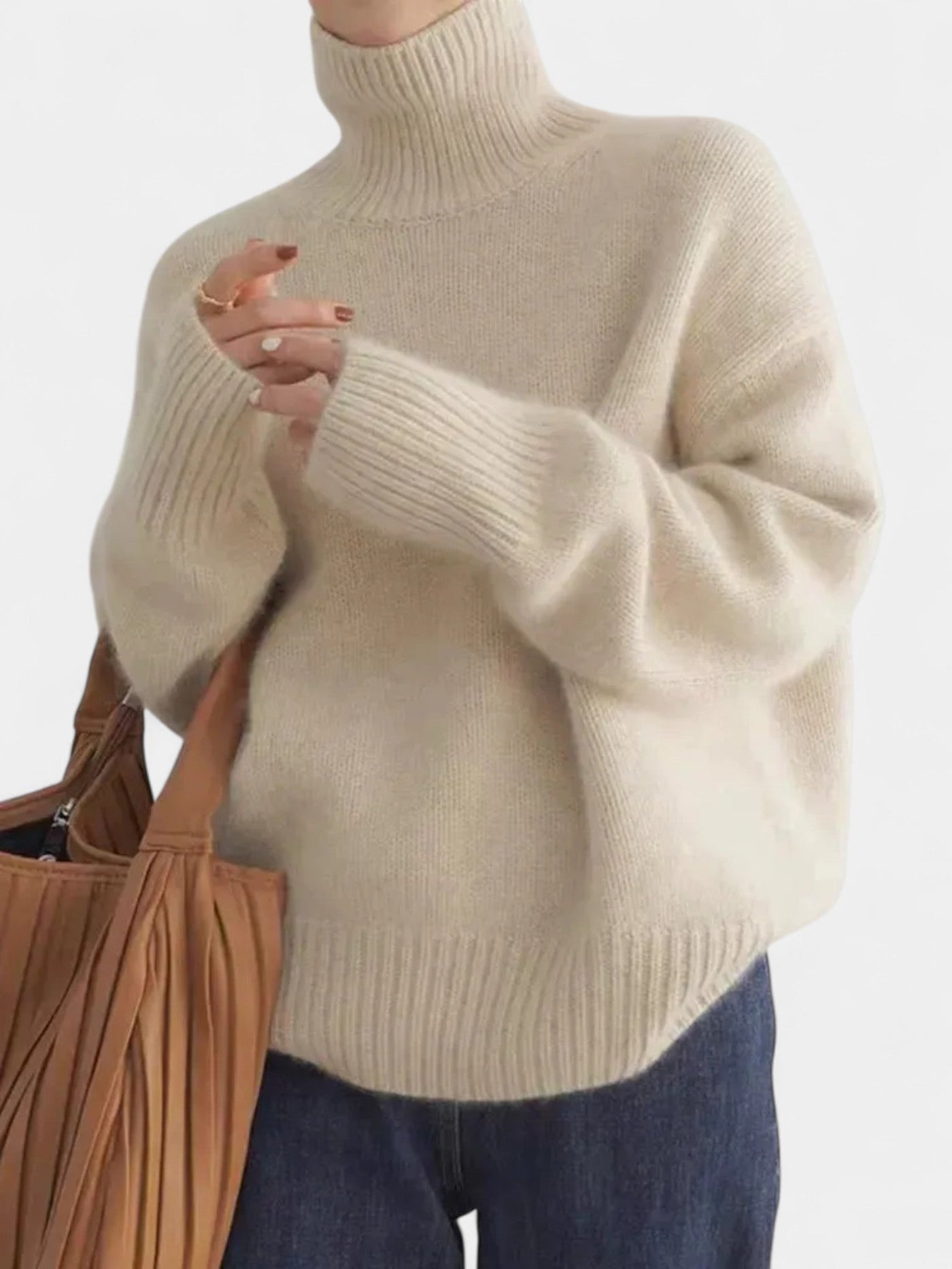 CATALINA CASHMERE HIGH NECK SWEATER