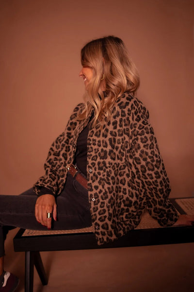 NATALIE LEOPARD PRINT COAT