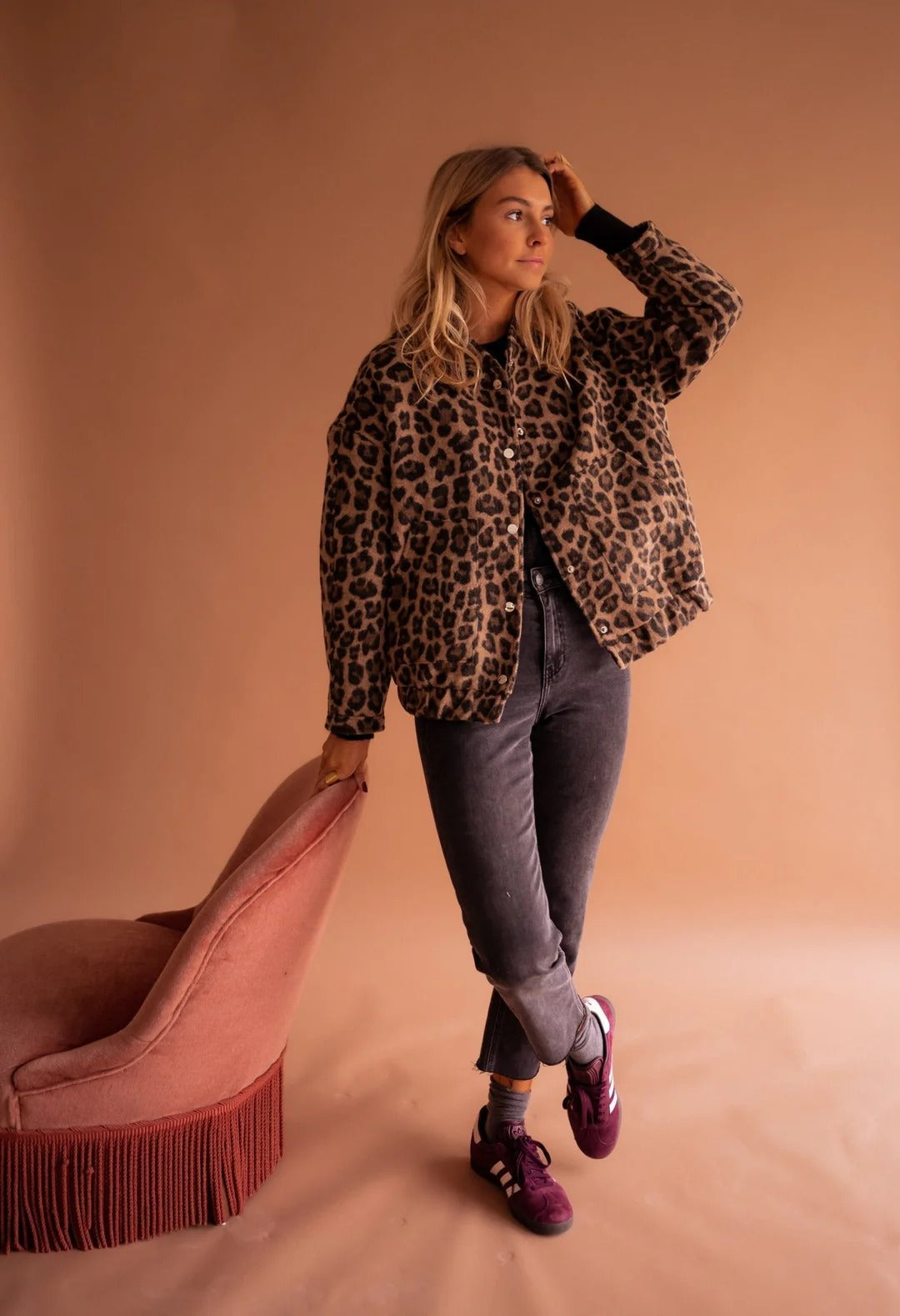 NATALIE LEOPARD PRINT COAT