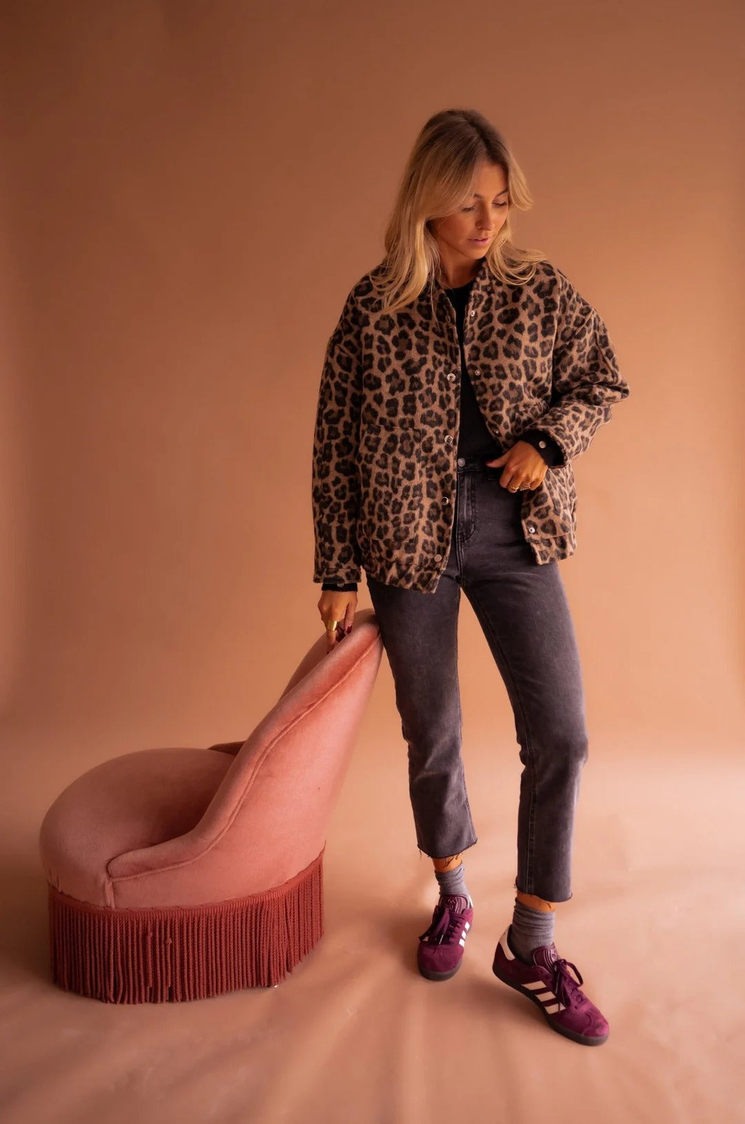 NATALIE LEOPARD PRINT COAT